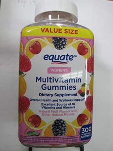 equate women’s multivitamin, fruit, 300 vegetarian gummies (pack of 2)