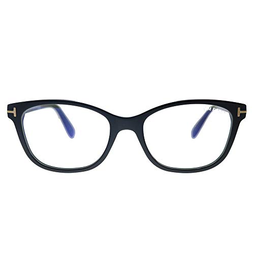 Eyeglasses Tom Ford FT 5638 -B 001 Shiny Black, Rose Gold/Blue Block Lenses, 50-16-140