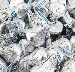 hershey’s kisses, milk chocolate in silver foil (pack of 6 pounds)