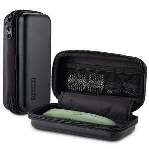 loxdn protective hard case compatible with meridian shaver and portable charger power bank, storage case for meridian grooming shaver and accessories – hard case only (black)