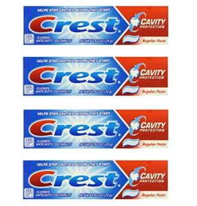 crest cavity protection fluoride anticavity toothpaste regular paste 0.85 oz travel size (pack of 4)