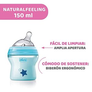 Natural Feeling Chicco Baby Bottle 150ml 0Mesi + Bimbo