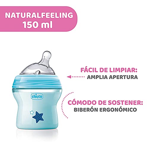 Natural Feeling Chicco Baby Bottle 150ml 0Mesi + Bimbo