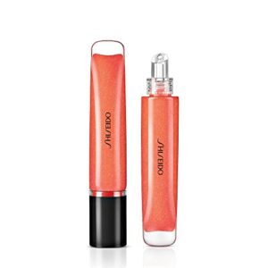 shiseido shimmer gelgloss, daidai orange 06 – high-shine lip gloss for mirror-like crystalline finish – 12-hour hydration – weightless & non-sticky