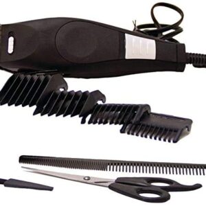 Vivitar Trimmer Kit with Beard Trimmer and Hair Clippers for Men | Professional Hair Clippers for Barbers and Household Users, Safe Electric Razor for Men, 7 Adjustable Height Settings, Black