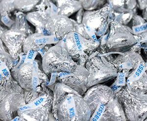 crazyoutlet hershey’s kisses silver milk chocolate candy, bulk pack 2 pounds