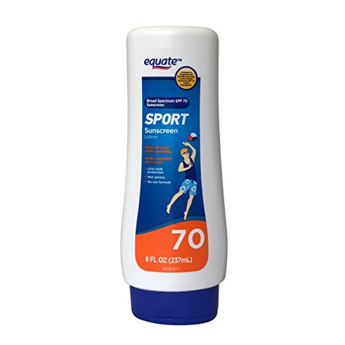 Equate Sport Lotion SPF 70, 8 fl oz Compare to Coppertone Sport