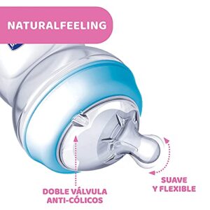 Natural Feeling Chicco Baby Bottle 250ml 2Mesi + Bimbo