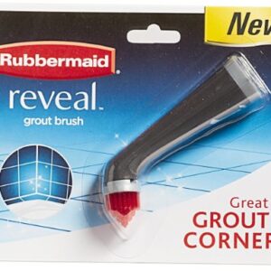Rubbermaid Reveal Power Scrubber, Grout & Tile Bathroom Cleaner, & Power Scrubber with All-Purpose Grout Head, Gray, Ideal for Grout Lines, Corners, Bathroom, Kitchen Cleaning
