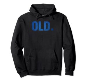 old funny navy blend pullover hoodie