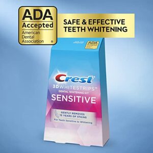 Crest 3D Whitestrips for Sensitive Teeth, Teeth Whitening Strip Kit, 28 Strips (14 Count Pack)