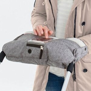 Skip Hop Stroll-and-Go Three-Season Hand Muff, One Size, Heather Grey