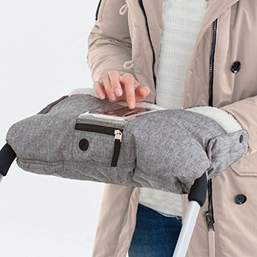 Skip Hop Stroll-and-Go Three-Season Hand Muff, One Size, Heather Grey