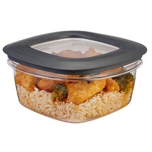rubbermaid premier easy find lids 5-cup meal prep and food storage container, grey |bpa-free & stain resistant