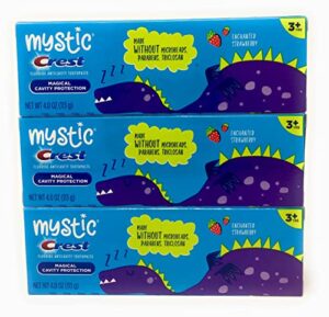crest mystic kid’s toothpaste, enchanted strawberry, 4 oz (pack of 3) 12.0 ounce