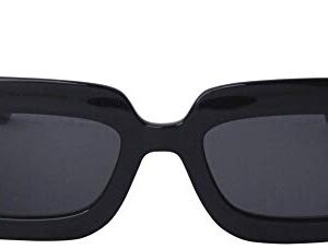 Gucci Women's Matelasse 90s Rectangular Sunglasses, Black Black Grey, One Size