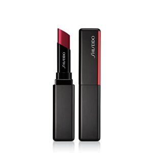 shiseido visionairy gel lipstick, scarlet rush 204 – long-lasting, full coverage formula – triple gel technology for high-impact, weightless color