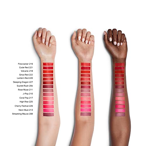 Shiseido VisionAiry Gel Lipstick, Scarlet Rush 204 - Long-Lasting, Full Coverage Formula - Triple Gel Technology for High-Impact, Weightless Color