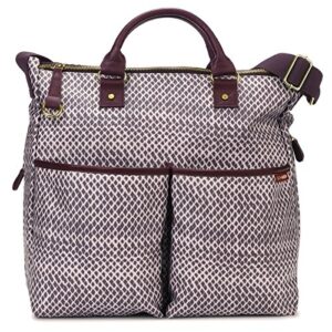 skip hop duo special edition diaper bag, plum sketch (discontinued by manufacturer)