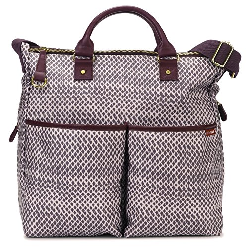 Skip Hop Duo Special Edition Diaper Bag, Plum Sketch (Discontinued by Manufacturer)