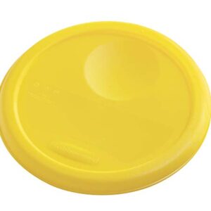 Rubbermaid Commercial Lid (Lid Only) for Round Food Storage Container, Fits 4 Qt. Containers, Yellow (FG572200YEL)