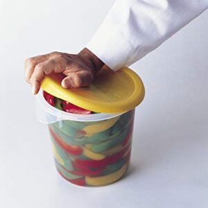 Rubbermaid Commercial Lid (Lid Only) for Round Food Storage Container, Fits 4 Qt. Containers, Yellow (FG572200YEL)