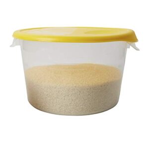 Rubbermaid Commercial Lid (Lid Only) for Round Food Storage Container, Fits 4 Qt. Containers, Yellow (FG572200YEL)