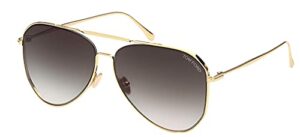 tom ford charles-02 ft 0853 gold/grey beige shaded 60/13/145 men sunglasses