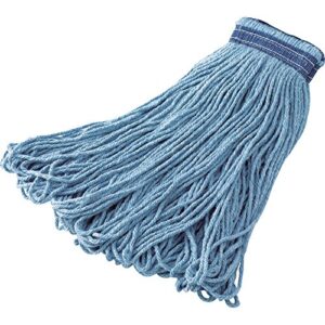 rubbermaid commercial products-fge23800bl00 universal headband blend mop, blue, looped ends to reduce fraying
