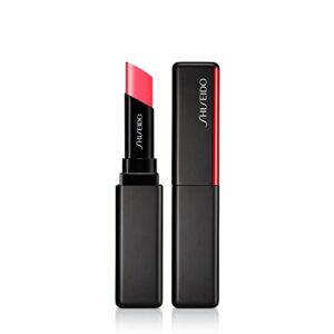 shiseido visionairy gel lipstick, coral pop 217 – long-lasting, full coverage formula – triple gel technology for high-impact, weightless color
