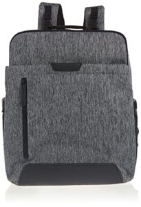 skip hop diaper bag backpack: baxter featuring large capacity, ergonomic design, with changing pad & stroller attachment, textured grey