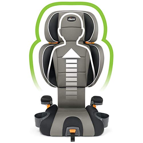 Chicco KidFit 2-in-1 Belt-Positioning Booster Car Seat, Backless and High Back Booster Seat, For children aged 4 years and up and 40-100 lbs. | Gravity/Grey