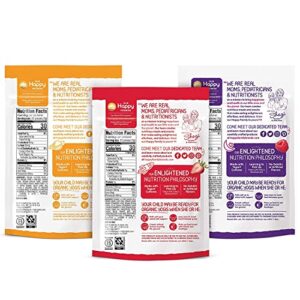 Happy Baby Organics Yogis Freeze-Dried Yogurt & Fruit Snacks, Variety Pack, 1 Ounce (Pack of 6)