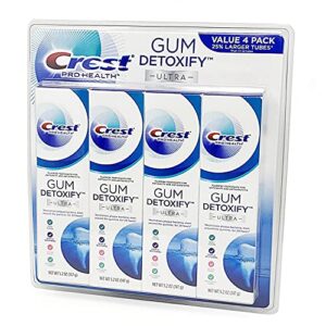crest pro health ultra gum detoxify toothpaste (4-pack, 5.2 oz each)