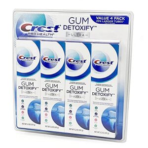 Crest Pro Health Ultra Gum Detoxify Toothpaste (4-Pack, 5.2 oz each)