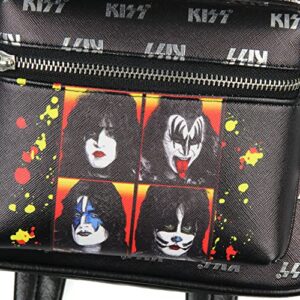 KISS Starchild Demon Spaceman Catman 70s Rock Band Toss Print Mini Backpack