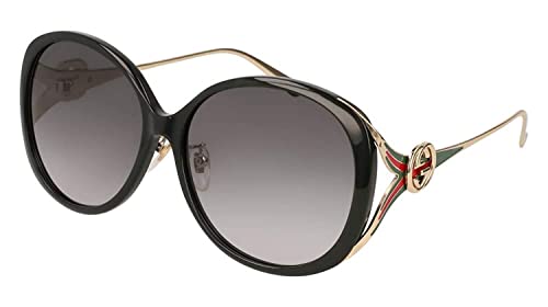 Gucci GG 0226 SK- 001 BLACK / GREY GOLD Sunglasses