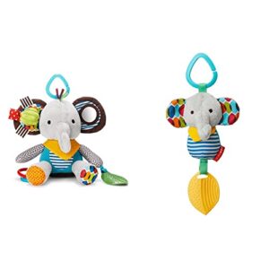 skip hop infant activity & chime and teethe toy gift set, elephant