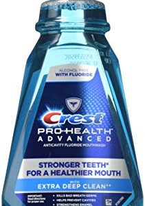 Crest Pro-Health Advanced Mouthwash with Extra Deep Clean, Fresh Mint,16.9 Fluid Ounce (2-Pack)