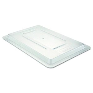 rubbermaid commercial products food storage box lid for 2, 3.5, and 5 gallon sizes, clear (fg331000clr)