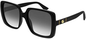 gucci gg0632s 001 black gg0632s square sunglasses lens category 3 size 56mm
