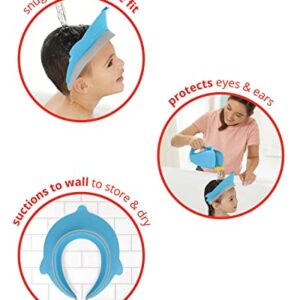 Skip Hop Baby Shower Cap Shield, Moby Bath Visor for Kids, Blue