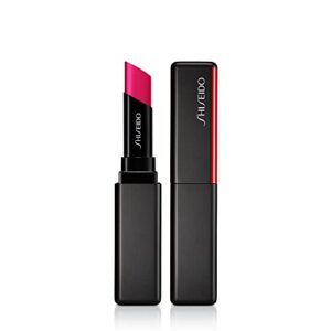 shiseido visionairy gel lipstick, pink flash 214 – long-lasting, full coverage formula – triple gel technology for high-impact, weightless color