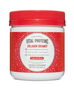 vital proteins peppermint mocha collagen creamer, 10g collagen for hair, skin, bone & joint health, 9g mcts, 7oz