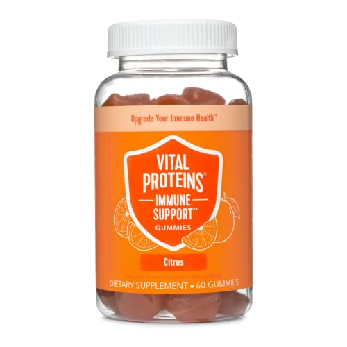 Vital Proteins Immune Support Gummies, Citrus Flavor, Zinc, Vitamin C and Ginger Extract to Support Immune Health, 30-Day Supply, 60 Count