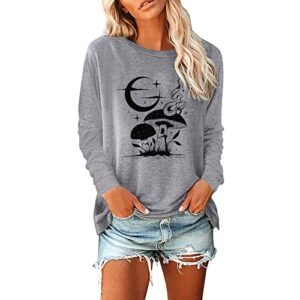women’s casual batwing long sleeve t shirt round neck basic loose tunic tops going out top for women 2023
