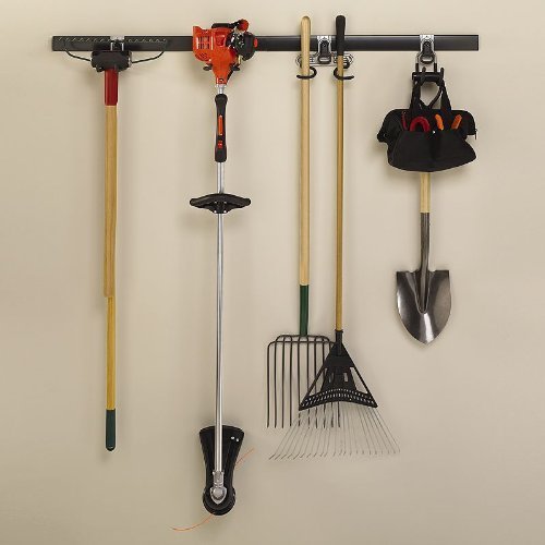Rubbermaid FastTrack Garage Storage System Tool Hanging Kit, Garage Organization, Wall Mount Holder for Garden Lawn Tools