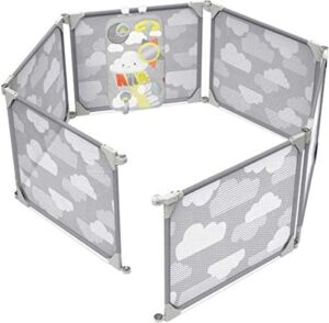 skip hop expandable baby gate, playview enclosure, silver lining cloud (discontinued by manufacturer)