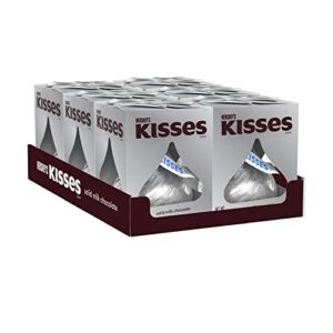 hershey’s kisses milk chocolate large, bulk, gluten free candy gift boxes, 7 oz (6 count)