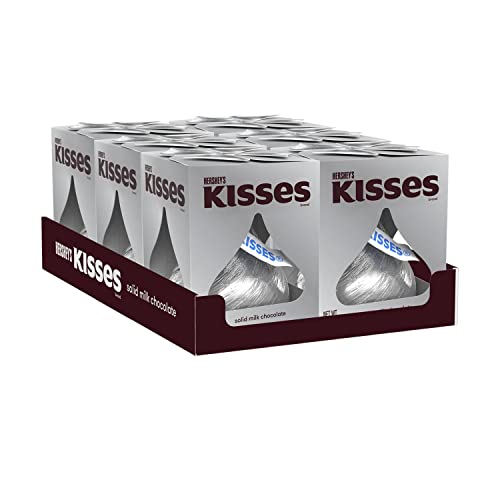 HERSHEY'S KISSES Milk Chocolate Large, Bulk, Gluten Free Candy Gift Boxes, 7 oz (6 Count)